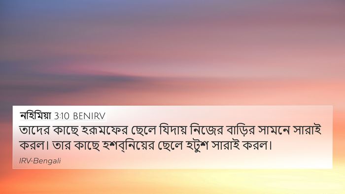 নহিমিয়া 3:10 BENIRV Bible Verse Image