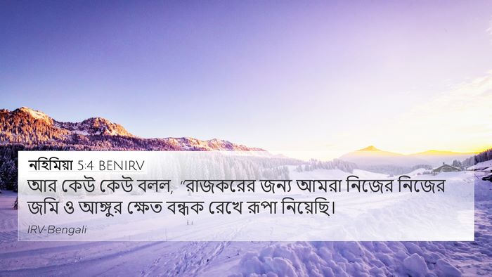 নহিমিয়া 5:4 BENIRV 4K Wallpaper - আর কেউ কেউ বলল, - 4K Wallpaper Bible Verse