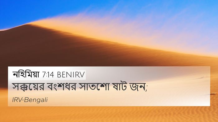 নহিমিয়া 7:14 BENIRV 4K Wallpaper - সক্কয়ের বংশধর - 4K Wallpaper Bible Verse