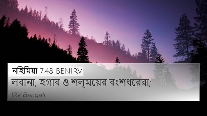 নহিমিয়া 7:48 BENIRV Bible Verse Image