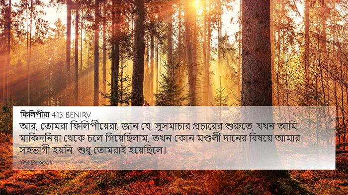 ফিলিপীয়া 4:15 BENIRV Bible Verse Image