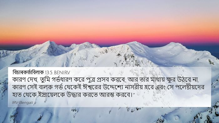 বিচাৰকর্তাবিলাক 13:5 BENIRV Bible Verse Image