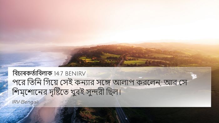 বিচাৰকর্তাবিলাক 14:7 BENIRV 4K Wallpaper - পরে তিনি গিয়ে সেই - 4K Wallpaper Bible Verse