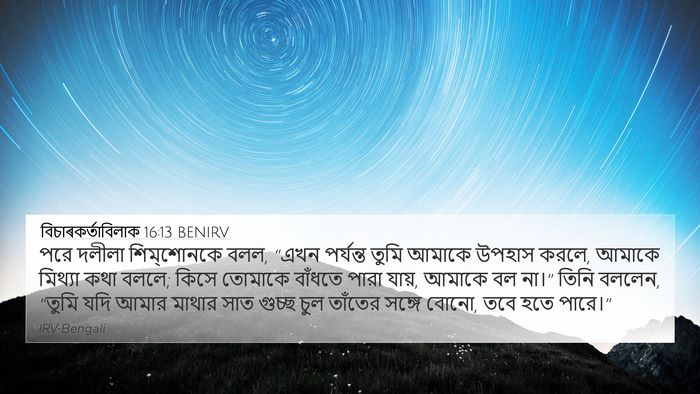 বিচাৰকর্তাবিলাক 16:13 BENIRV Bible Verse Image