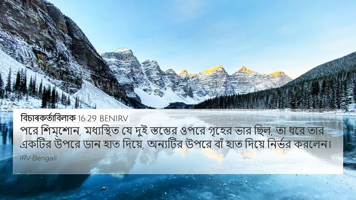 বিচাৰকর্তাবিলাক 16:29 BENIRV Bible Verse Image