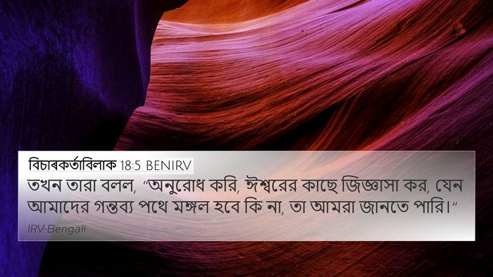 বিচাৰকর্তাবিলাক 18:5 BENIRV Bible Verse Image