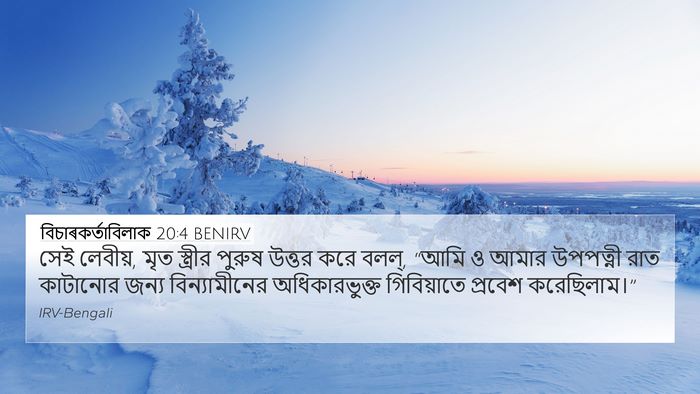 বিচাৰকর্তাবিলাক 20:4 BENIRV 4K Wallpaper - সেই লেবীয়, মৃত - 4K Wallpaper Bible Verse