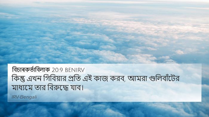 বিচাৰকর্তাবিলাক 20:9 BENIRV Bible Verse Image