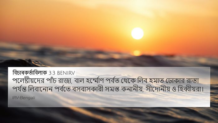 বিচাৰকর্তাবিলাক 3:3 BENIRV Bible Verse Image