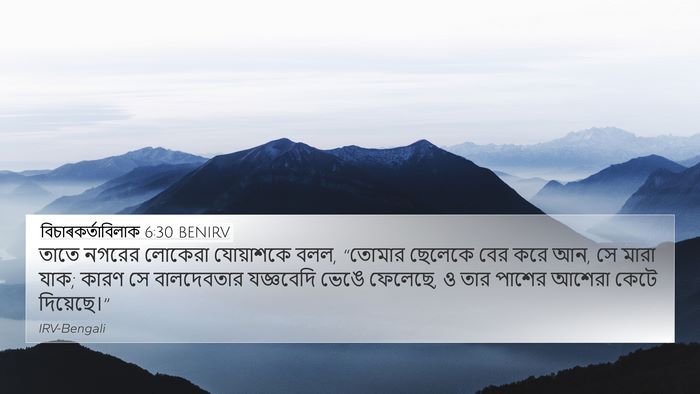 বিচাৰকর্তাবিলাক 6:30 BENIRV 4K Wallpaper - তাতে নগরের লোকেরা - 4K Wallpaper Bible Verse