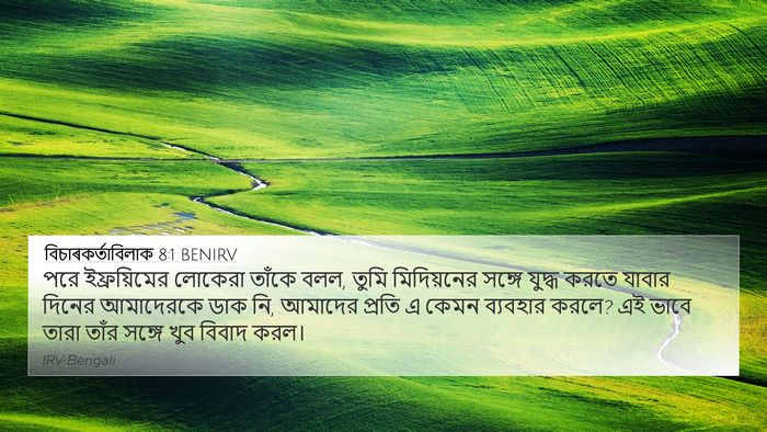 বিচাৰকর্তাবিলাক 8:1 BENIRV Bible Verse Image