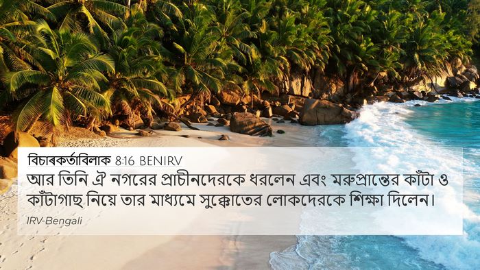 বিচাৰকর্তাবিলাক 8:16 BENIRV Bible Verse Image