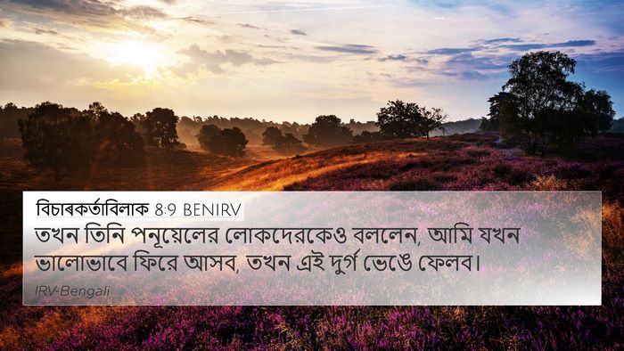 বিচাৰকর্তাবিলাক 8:9 BENIRV Bible Verse Image