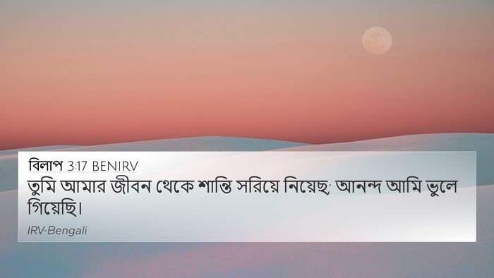 বিলাপ 3:17 BENIRV 4K Wallpaper - তুমি আমার জীবন - 4K Wallpaper Bible Verse