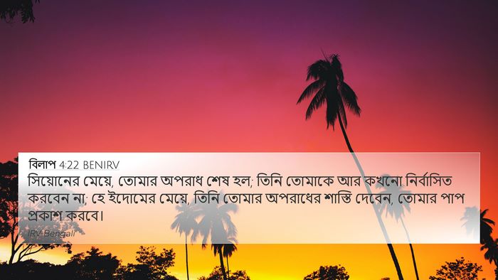 বিলাপ 4:22 BENIRV Bible Verse Image