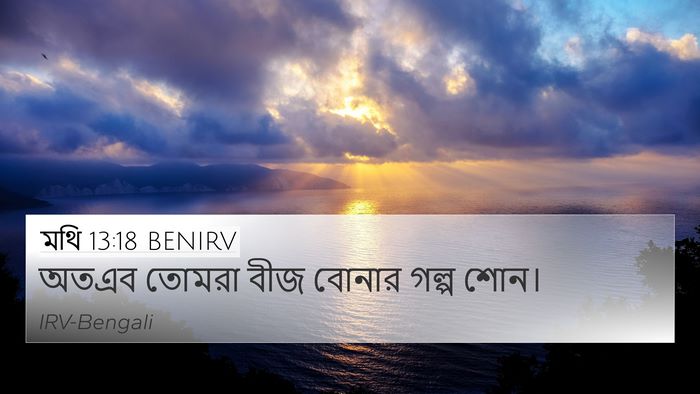 মথি 13:18 BENIRV 4K Wallpaper - অতএব তোমরা বীজ - 4K Wallpaper Bible Verse