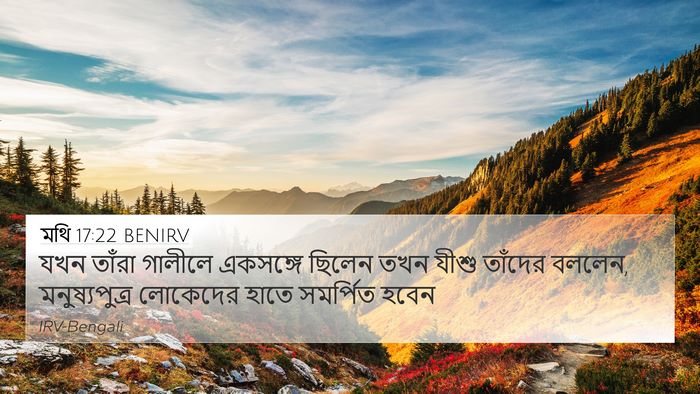 মথি 17:22 BENIRV 4K Wallpaper - যখন তাঁরা গালীলে - 4K Wallpaper Bible Verse