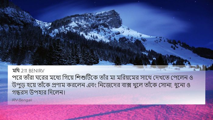 মথি 2:11 BENIRV 4K Wallpaper - পরে তাঁরা ঘরের - 4K Wallpaper Bible Verse