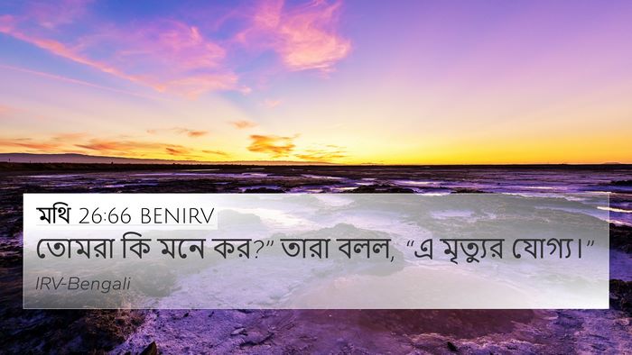 মথি 26:66 BENIRV 4K Wallpaper - তোমরা কি মনে কর?” - 4K Wallpaper Bible Verse