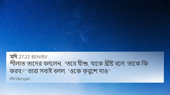 মথি 27:22 BENIRV Bible Verse Image