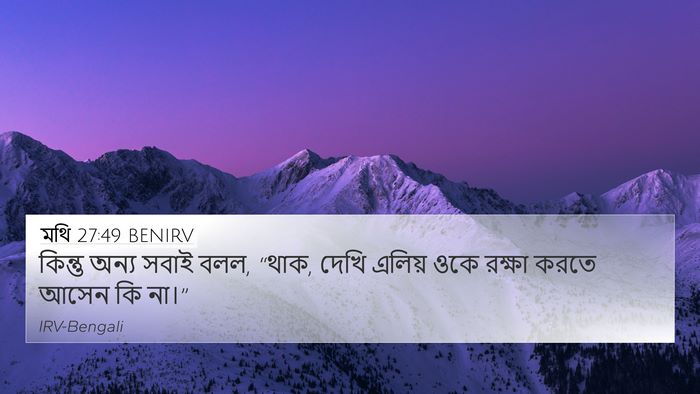 মথি 27:49 BENIRV 4K Wallpaper - কিন্তু অন্য সবাই - 4K Wallpaper Bible Verse