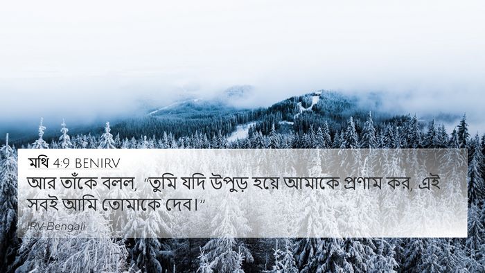 মথি 4:9 BENIRV 4K Wallpaper - আর তাঁকে বলল, “তুমি - 4K Wallpaper Bible Verse