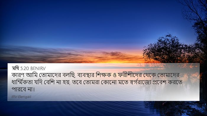 মথি 5:20 BENIRV Bible Verse Image
