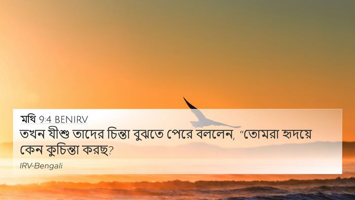 মথি 9:4 BENIRV 4K Wallpaper - তখন যীশু তাদের - 4K Wallpaper Bible Verse