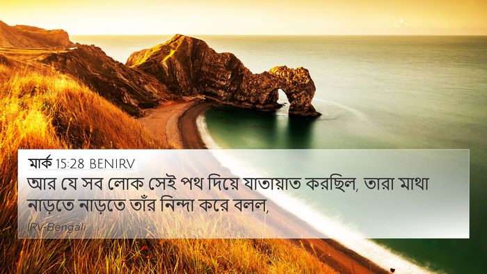 মার্ক 15:28 BENIRV 4K Wallpaper - আর যে সব লোক সেই পথ - 4K Wallpaper Bible Verse