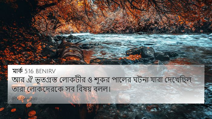 মার্ক 5:16 BENIRV 4K Wallpaper - আর ঐ ভূতগ্রস্ত - 4K Wallpaper Bible Verse