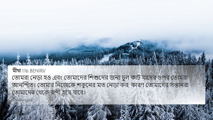 মীখা 1:16 BENIRV 4K Wallpaper - তোমরা নেড়া হও এবং - 4K Wallpaper Bible Verse