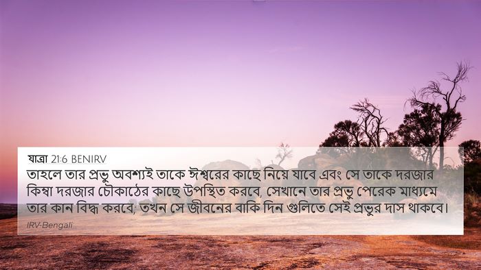 যাত্ৰা 21:6 BENIRV Bible Verse Image