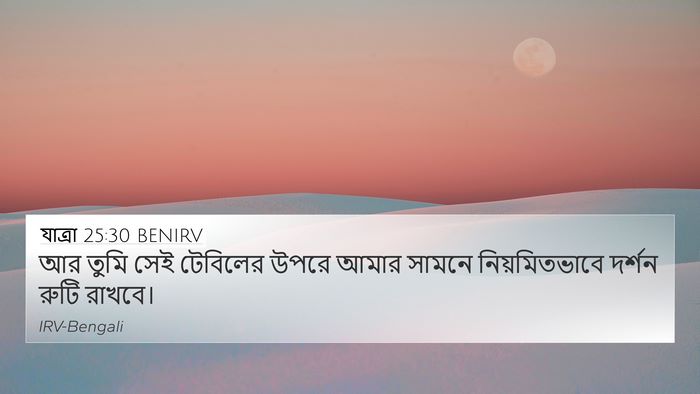 যাত্ৰা 25:30 BENIRV Bible Verse Image