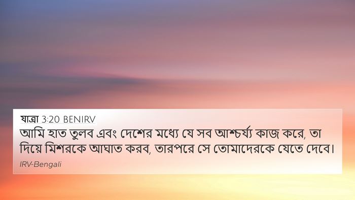 যাত্ৰা 3:20 BENIRV Bible Verse Image