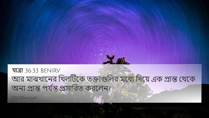 যাত্ৰা 36:33 BENIRV 4K Wallpaper - আর মাঝখানের - 4K Wallpaper Bible Verse