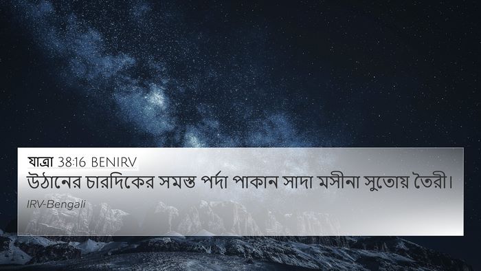 যাত্ৰা 38:16 BENIRV 4K Wallpaper - উঠানের চারদিকের - 4K Wallpaper Bible Verse