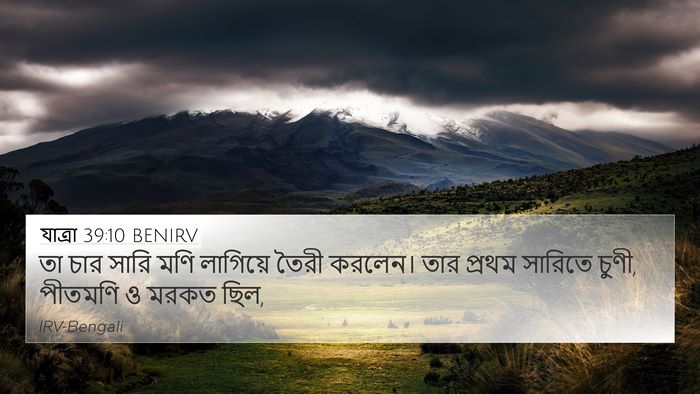 যাত্ৰা 39:10 BENIRV 4K Wallpaper - তা চার সারি মণি - 4K Wallpaper Bible Verse
