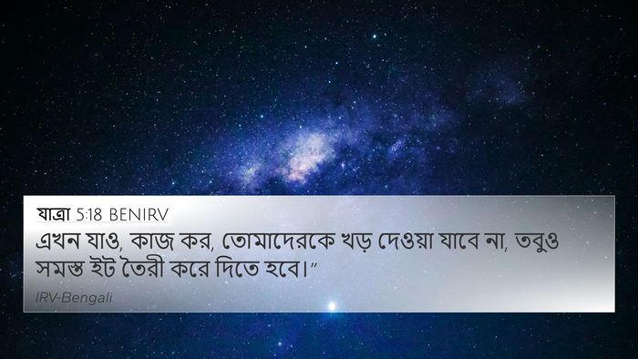 যাত্ৰা 5:18 BENIRV Bible Verse Image