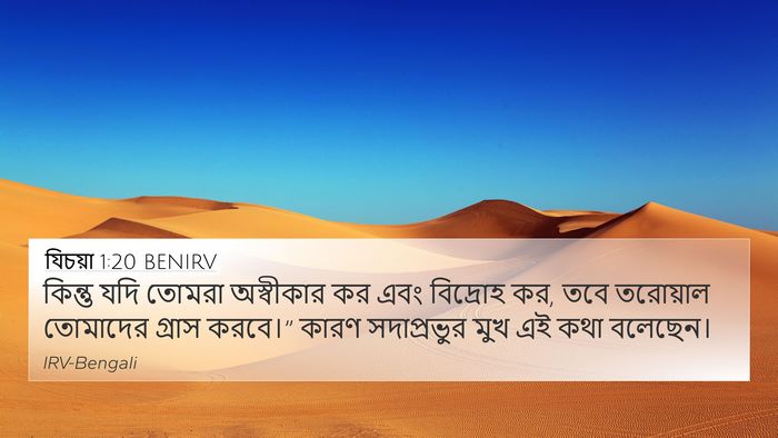 যিচয়া 1:20 BENIRV Bible Verse Image