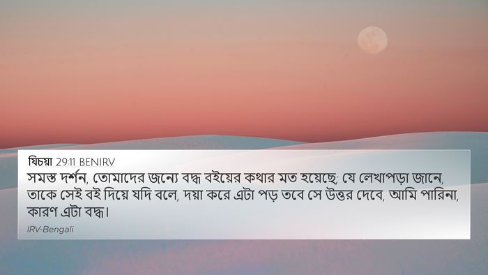 যিচয়া 29:11 BENIRV Bible Verse Image