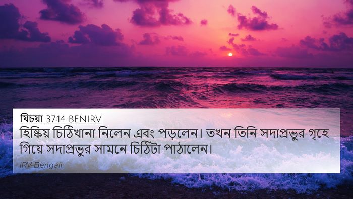 যিচয়া 37:14 BENIRV Bible Verse Image