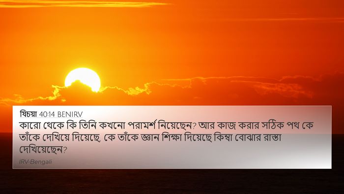 যিচয়া 40:14 BENIRV Bible Verse Image