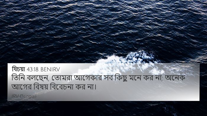 যিচয়া 43:18 BENIRV Bible Verse Image