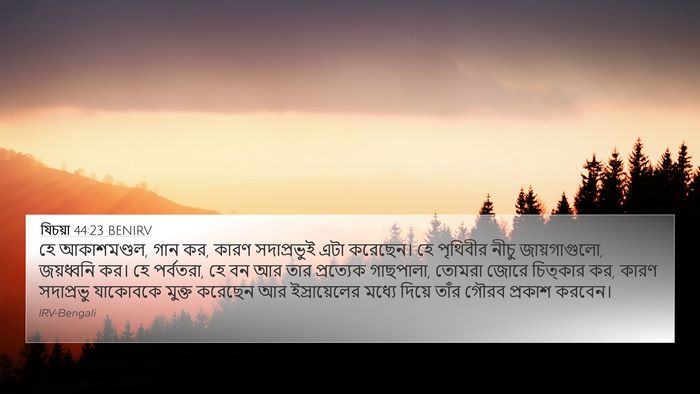 যিচয়া 44:23 BENIRV Bible Verse Image
