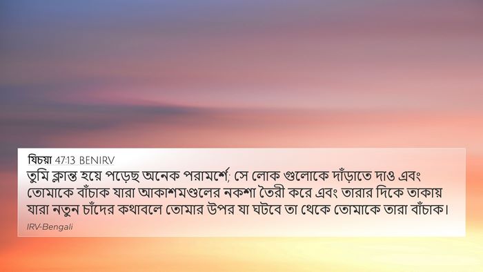 যিচয়া 47:13 BENIRV Bible Verse Image