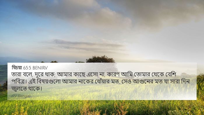 যিচয়া 65:5 BENIRV Bible Verse Image