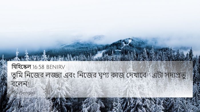 যিহিষ্কেল 16:58 BENIRV 4K Wallpaper - তুমি নিজের লজ্জা - 4K Wallpaper Bible Verse