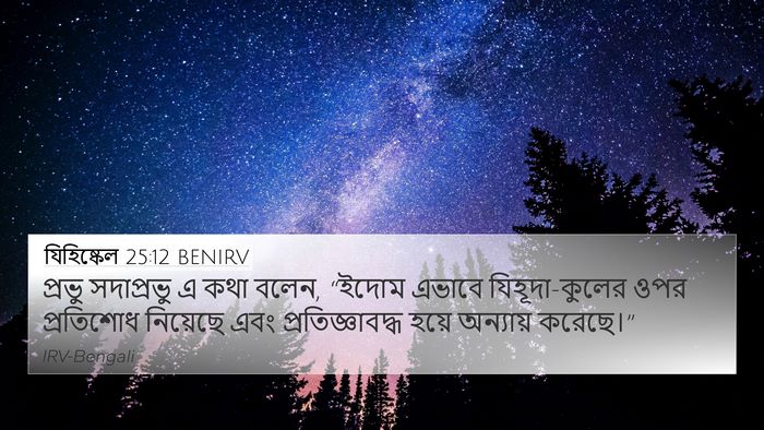 যিহিষ্কেল 25:12 BENIRV Bible Verse Image
