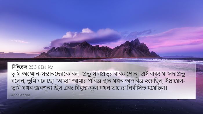 যিহিষ্কেল 25:3 BENIRV Bible Verse Image