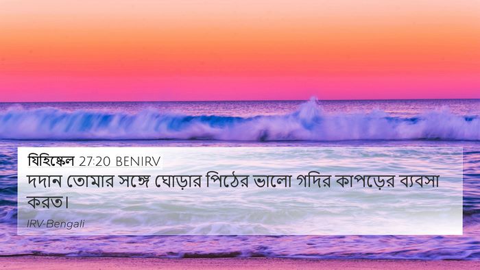যিহিষ্কেল 27:20 BENIRV Bible Verse Image